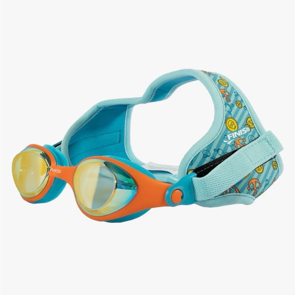 Kids Finis Swim Goggles - Orange and Blue